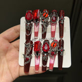 Hand-made heavy industry quicksand ruby wearing nail